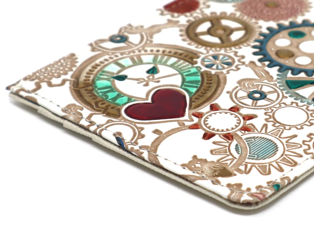 Gears Of Time (Blue-Green) Slim Minimalist Wallet