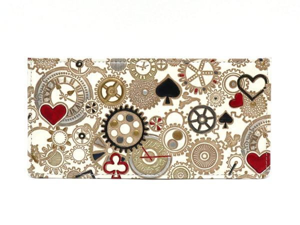 Gears Of Time (Red-Black) Slim Minimalist Wallet