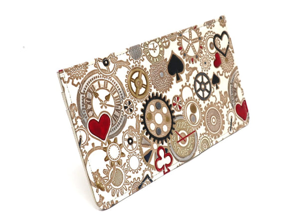Gears Of Time (Red-Black) Slim Minimalist Wallet