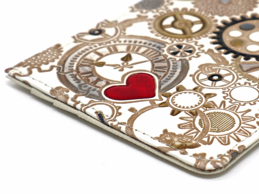 Gears Of Time (Red-Black) Slim Minimalist Wallet