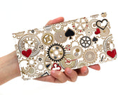 Gears Of Time (Red-Black) Slim Minimalist Wallet