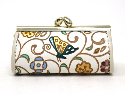 KINKARAOOBANA - Golden Flowers and Butterflies Lipstick Case