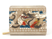 Dragon (Gray) Zippered Bi-fold Wallet
