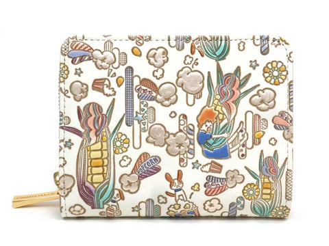 Popcorn Girl (Pastel colors) Zippered Bi-fold Wallet
