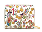 Popcorn Girl (Vitamin colors) Zippered Bi-fold Wallet