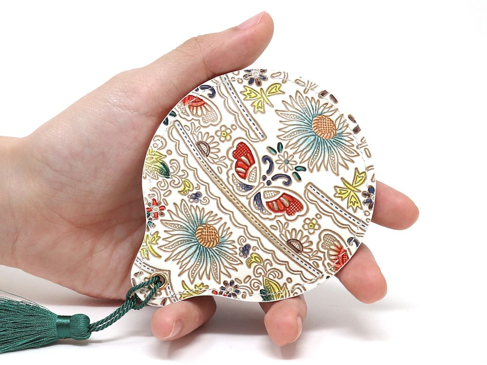 Mo Li Hua - Jasmine Flower (Blue) Hand Mirror