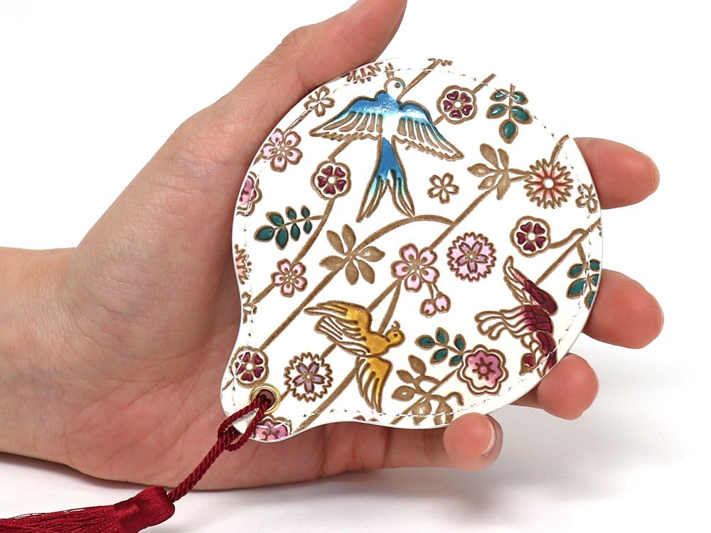Birds and Cherry Blossoms Hand Mirror