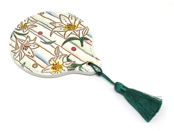 White Lilies Hand Mirror
