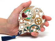 Gears Of Time (Blue-Green) Hand Mirror
