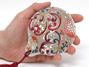 RANGIKU - Firework Chrysanthemums (Wine&Pink) Hand Mirror