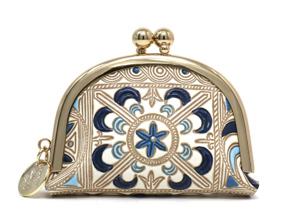 KINSHA - Persia Tiles (Blue) Tiny Gamaguchi Pouch