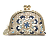 KINSHA - Persia Tiles (Blue) Tiny Gamaguchi Pouch