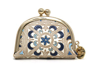 KINSHA - Persia Tiles (Blue) Tiny Gamaguchi Pouch