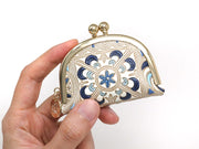 KINSHA - Persia Tiles (Blue) Tiny Gamaguchi Pouch