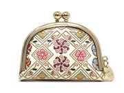 HANABISHI - Traditional Flower Patterns Tiny Gamaguchi Pouch