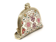 HANABISHI - Traditional Flower Patterns Tiny Gamaguchi Pouch
