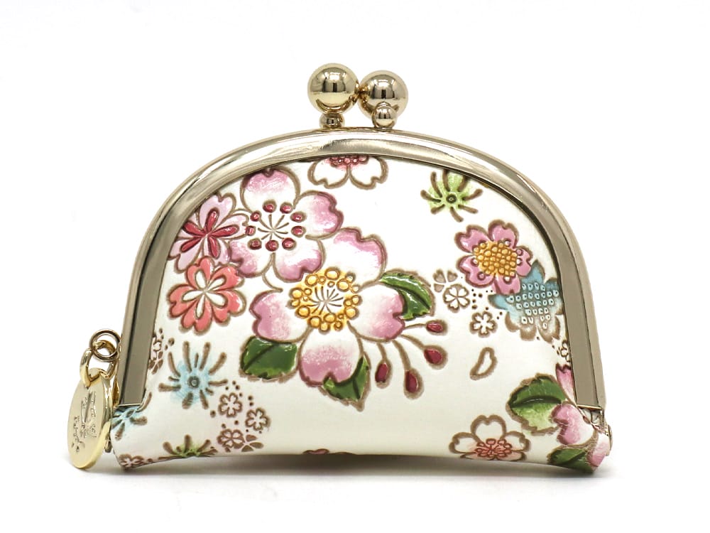 Dancing Cherry Blossoms Tiny Gamaguchi Pouch
