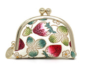 Strawberries Tiny Gamaguchi Pouch