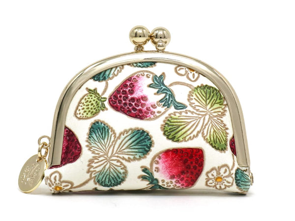 Strawberries Tiny Gamaguchi Pouch