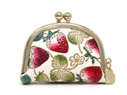 Strawberries Tiny Gamaguchi Pouch