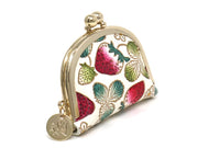 Strawberries Tiny Gamaguchi Pouch