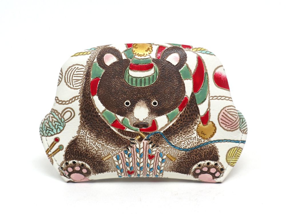 Knitting Bear Tiny Coin Purse