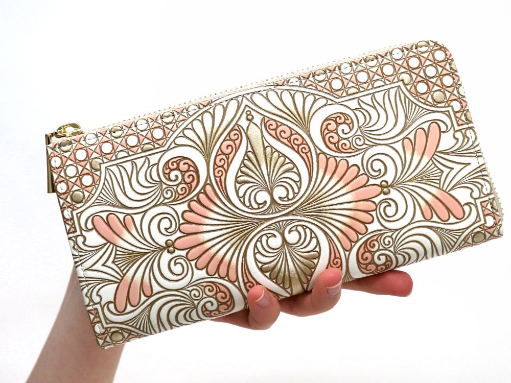 Rocaille (Pink) L-shaped Long Wallet