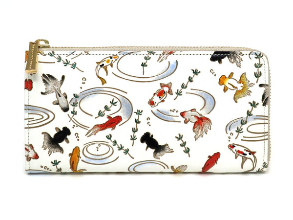 Gold Fishes L-shaped Long Wallet
