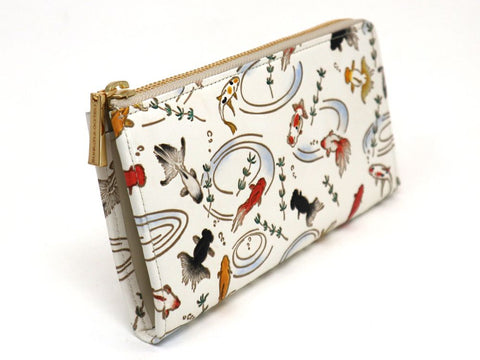 Gold Fishes L-shaped Long Wallet