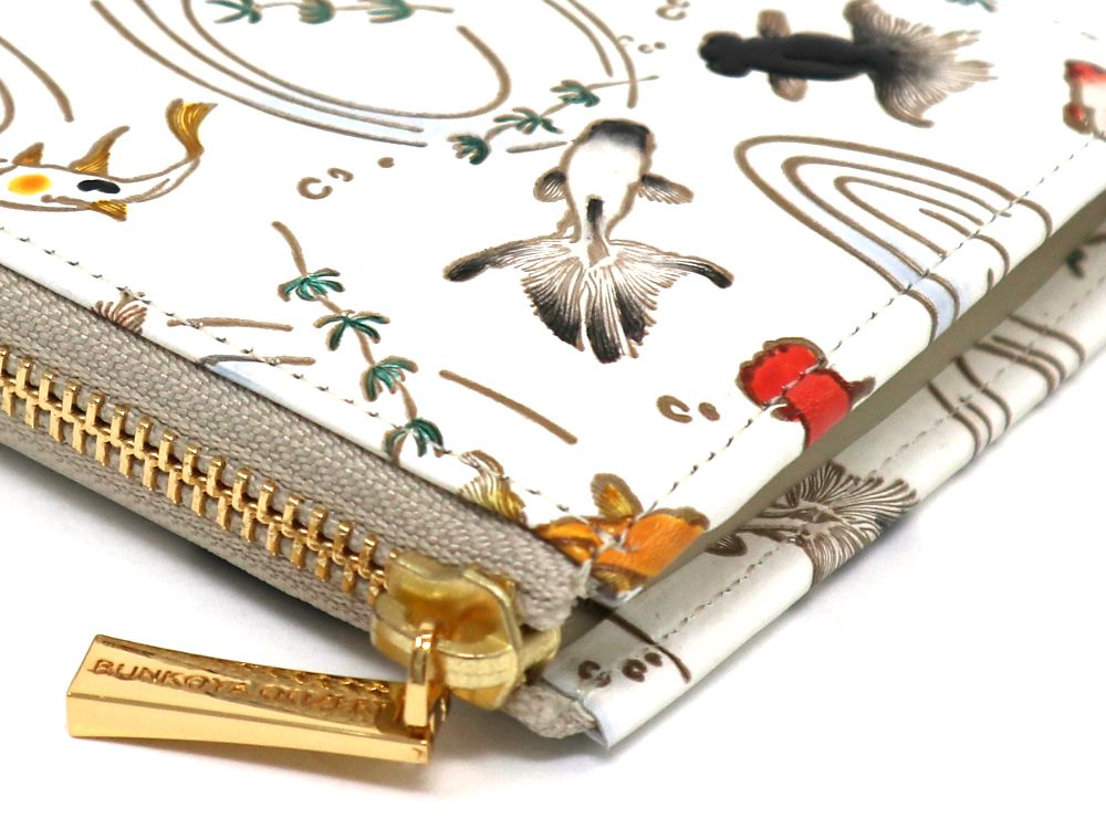 Gold Fishes L-shaped Long Wallet