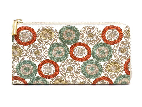 Umbrella Chrysanthemums (Spring Grass) L-shaped Long Wallet