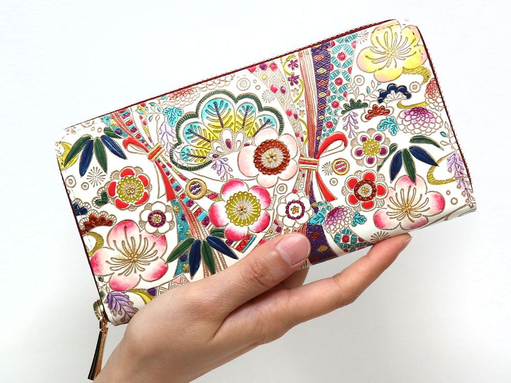 Noshi Ribbons Zippered Long Wallet