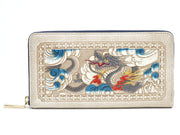 Dragon (Gray) Zippered Long Wallet