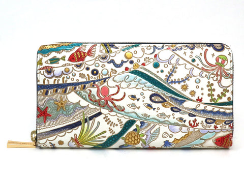 Ocean Zippered Long Wallet