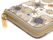 Snow Ornaments (Blue) Zippered Long Wallet