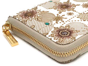 Snow Ornaments (Brown) Zippered Long Wallet