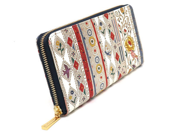 Calico Zippered Long Wallet