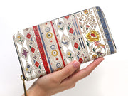 Calico Zippered Long Wallet