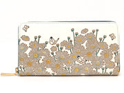 Marguerites Zippered Long Wallet