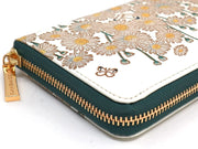 Marguerites Zippered Long Wallet