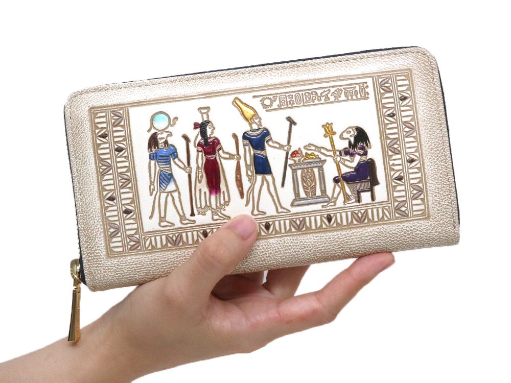 Egyptian Design (#3) Zippered Long Wallet