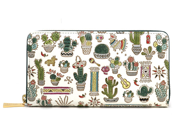 Cactus Zippered Long Wallet