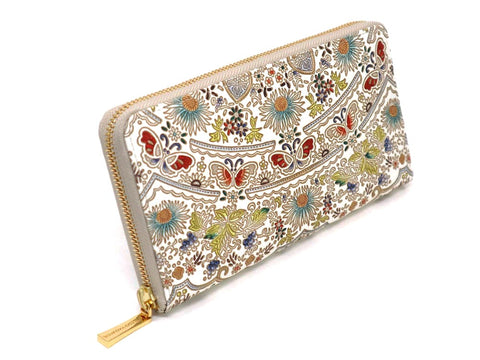 Mo Li Hua - Jasmine Flower (Blue) Zippered Long Wallet