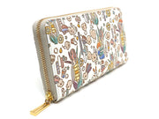 Popcorn Girl (Pastel colors) Zippered Long Wallet