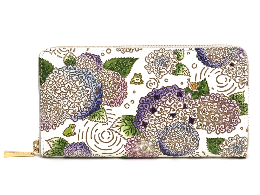 Hydrangeas Zippered Long Wallet