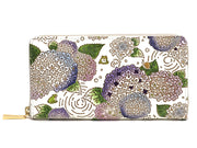Hydrangeas Zippered Long Wallet