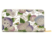 Hydrangeas Zippered Long Wallet