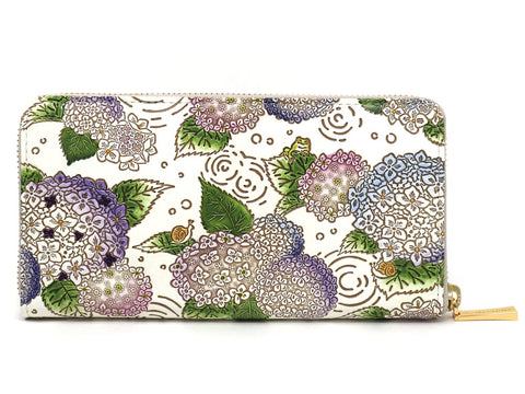 Hydrangeas Zippered Long Wallet