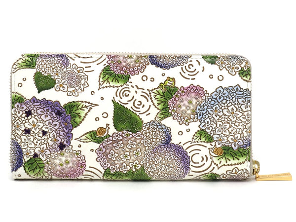 Hydrangeas Zippered Long Wallet