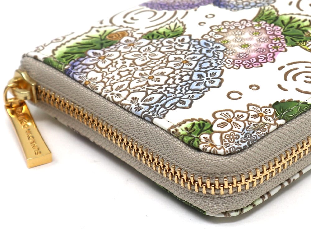 Hydrangeas Zippered Long Wallet